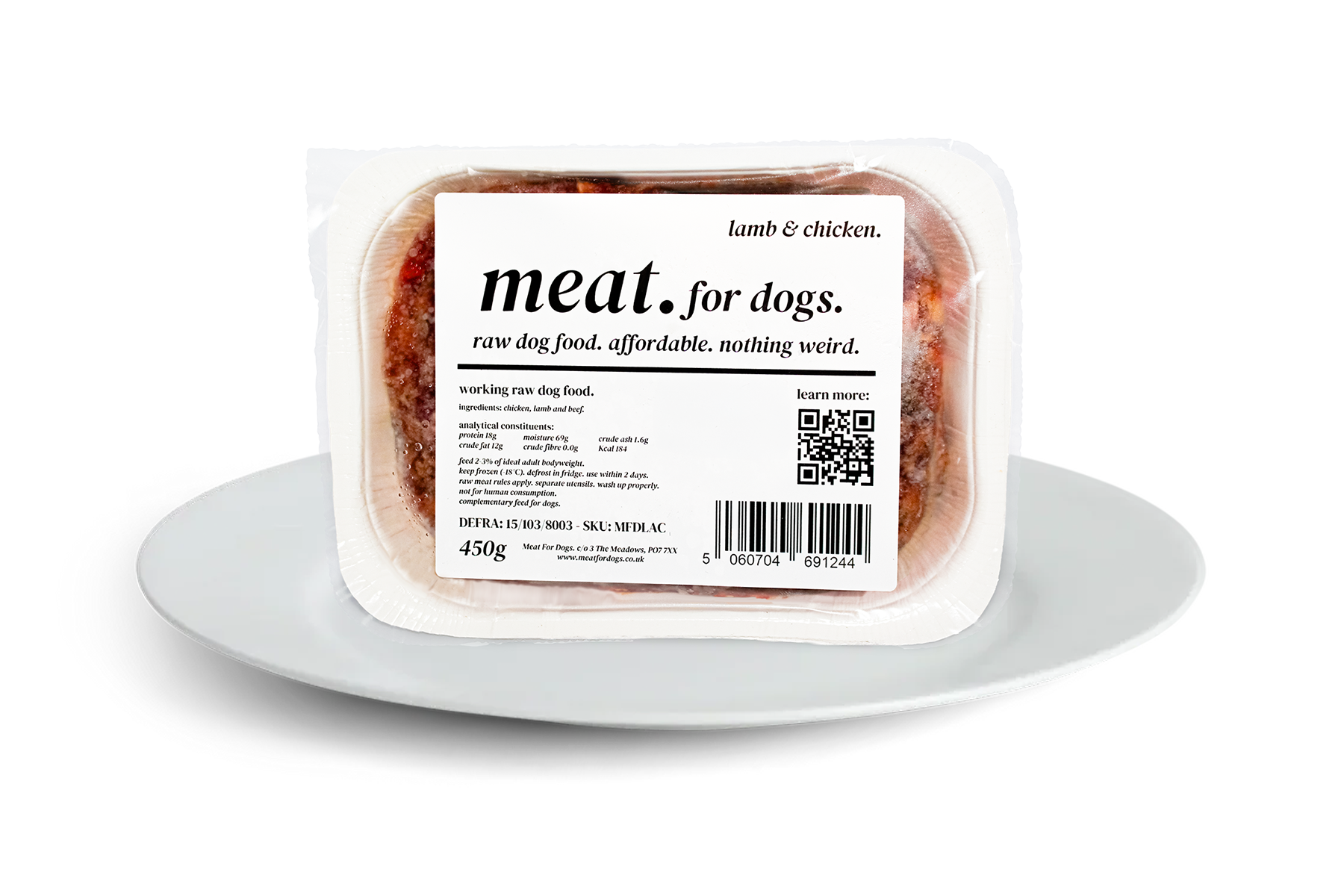 lamb & chicken | meat. for dogs. (16 x 450g)